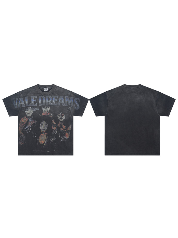 Vale Forever Rock Band Portrait Print Washed Version Tee