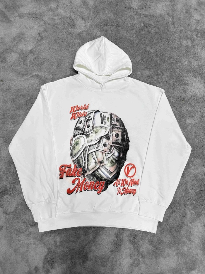 Vale Forever Fake Money Printed Hoodie