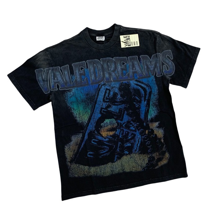 Vale Forever Blue beads string Printed Washed Version Tee