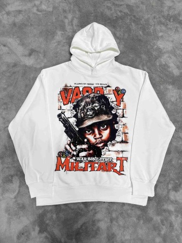 Vale Forever Militart War Printed Hoodie