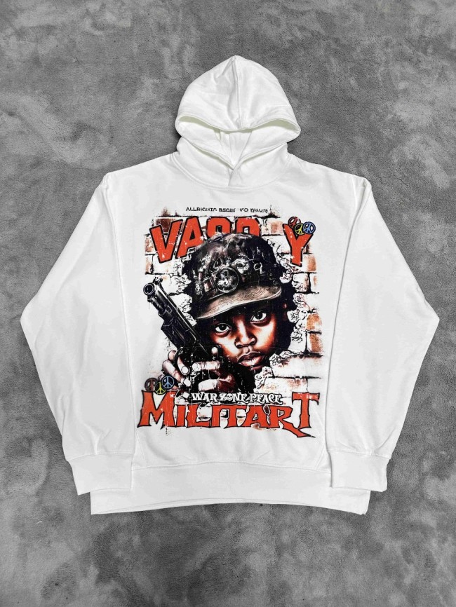 Vale Forever Militart War Printed Hoodie