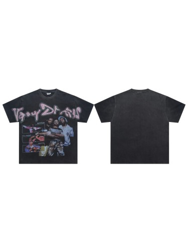 Vale Forever Band Burned diamond Printed Washed Version Tee
