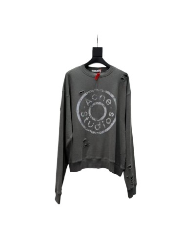 1:1 quality version Vintage Printed Ripped Crew Neck Sweatshirt 2 colors 28531474