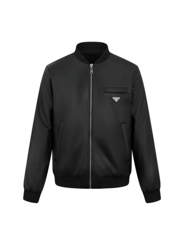 1:1 quality version Double-sided Leather Plain Weave Jacket 28531546