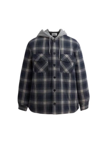 1:1 quality version Plaid Cashmere Hooded Coat 28531531