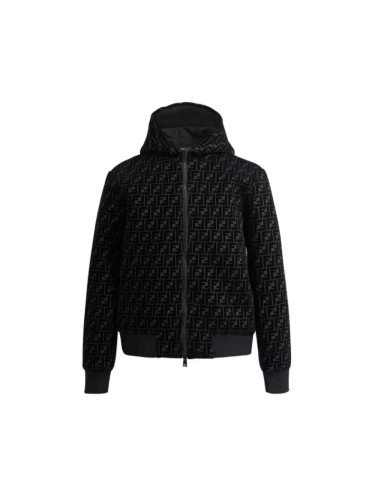 1:1 quality version Plain Weave Fabric Full-print Letter F Coat 28531549