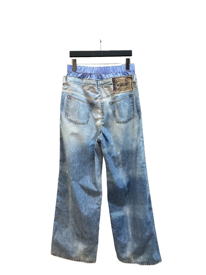 1:1 quality version Striped Double-Waist Jeans 28531477