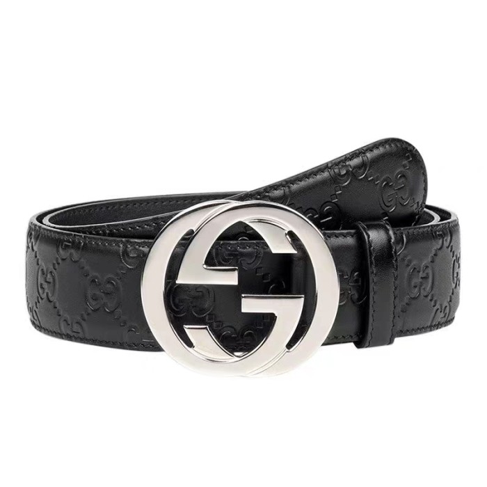 Classic Embossed Cowhide Belt【Width 4cm】 28549084