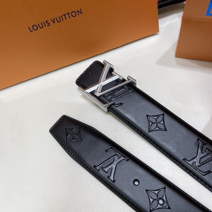 3D Matte Silver Buckle Belt【Width 3.5 cm】28549010