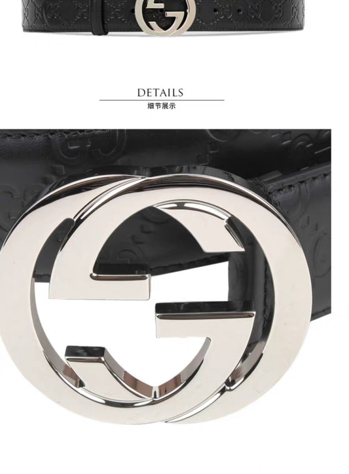 Classic Embossed Cowhide Belt【Width 4cm】 28549084