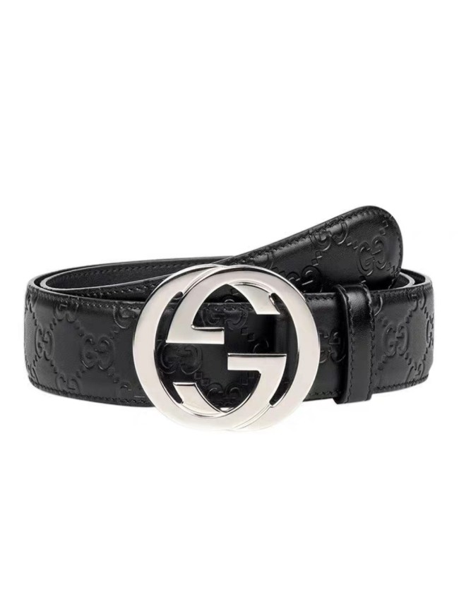 Classic Embossed Cowhide Belt【Width 4cm】 28549084