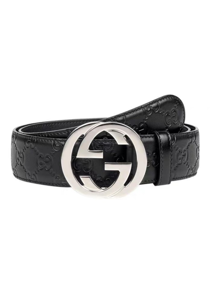 Classic Embossed Cowhide Belt【Width 4cm】 28549084