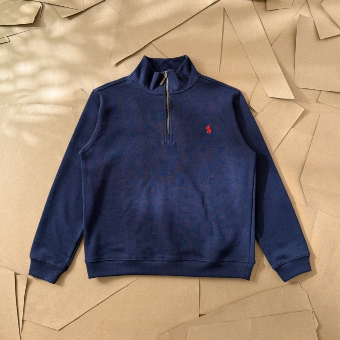 Polo Embroidery Half Zipper Stand Collar Sweatshirt 6 colors 28593302