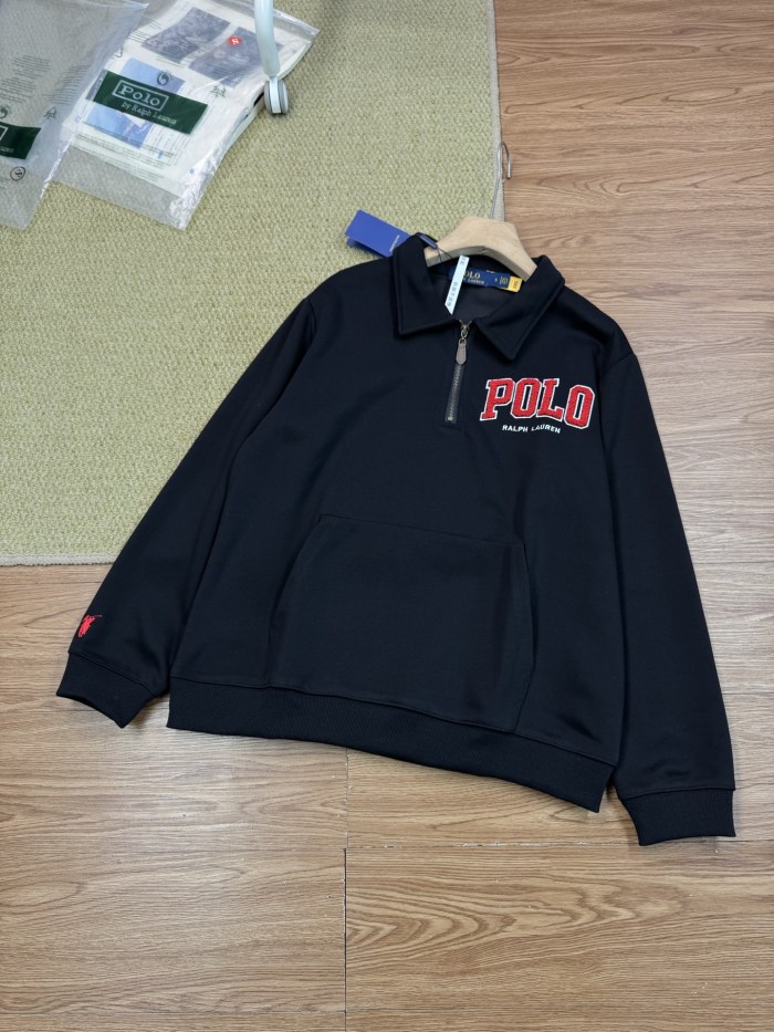 Towel Embroidery Half Zipper Stand Collar Sweatshirt 3 colors 28593301