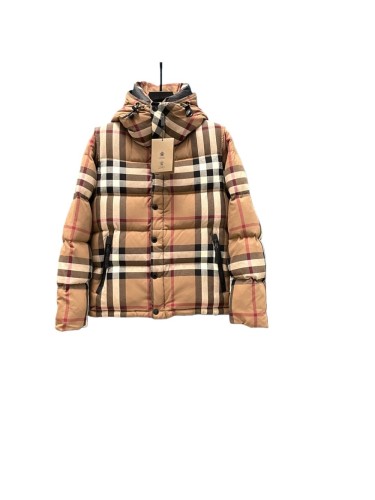 1:1 quality version Detachable Sleeves Plaid Hooded Down Jacket 28598132