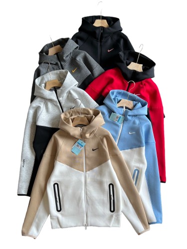 FD8454 Color-Blocked Zipper Sports Hoodie & Pants Set 6 colors 28602588