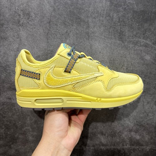 1:1 quality version Travis Scott x Nike Air Max 1  Satum Gold  Wheat Retro Casual Running Shoes 28602402