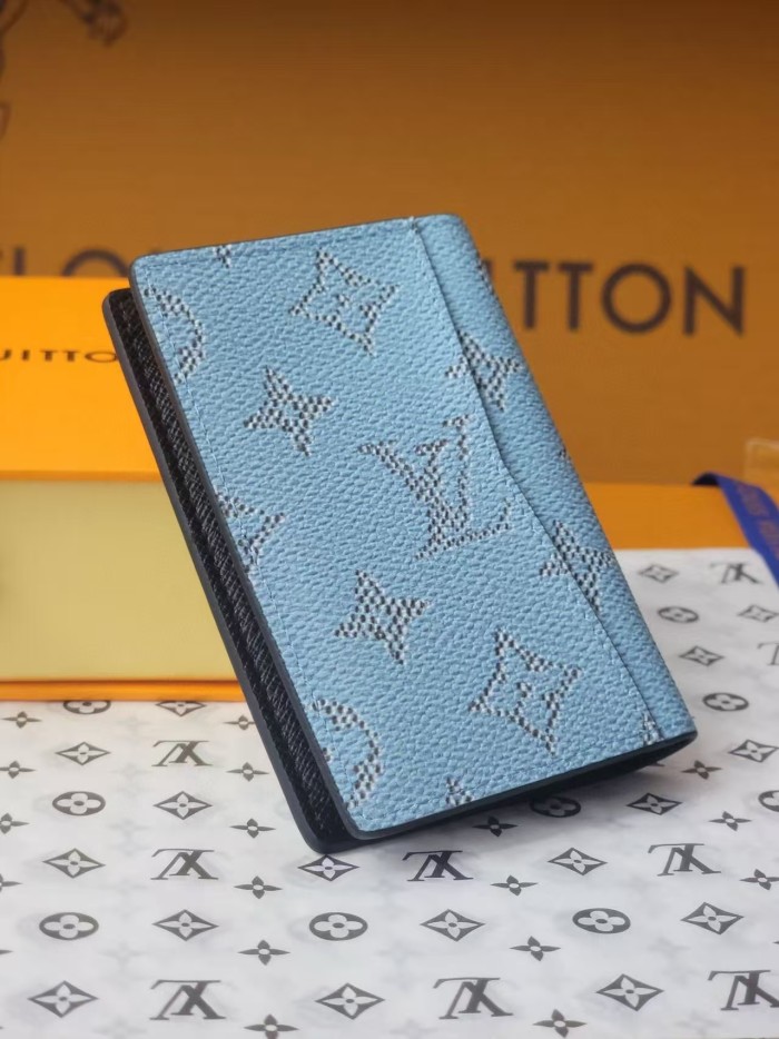 1:1 quality version Multiple logo print Monogram Heritage Coated Canvas Card Holder 8 colors 28636060