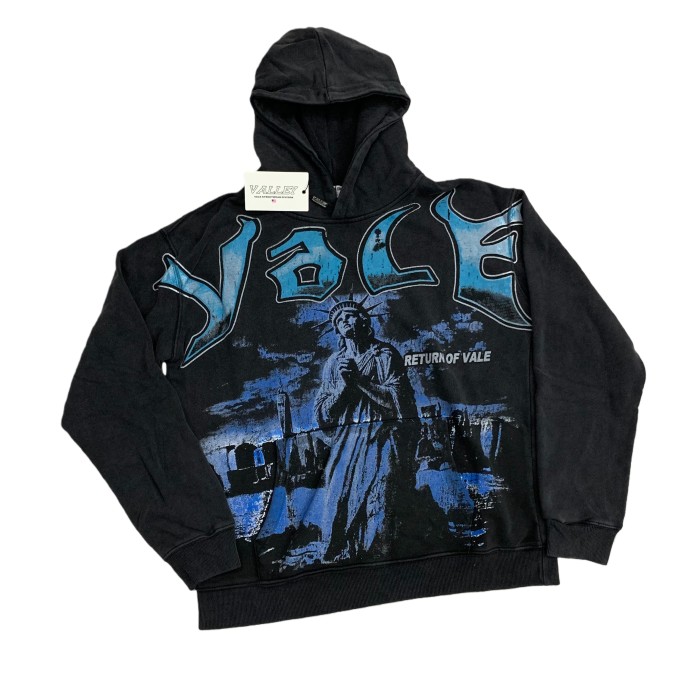 Statue of Liberty Prayer Print Washed Version Hoodie 28636875