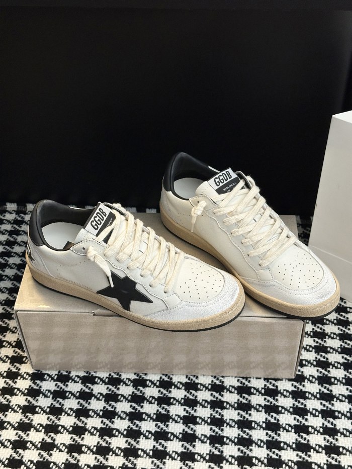 1:1 quality version Ball Star Leather Distressed Low-Top Shoes 28656162