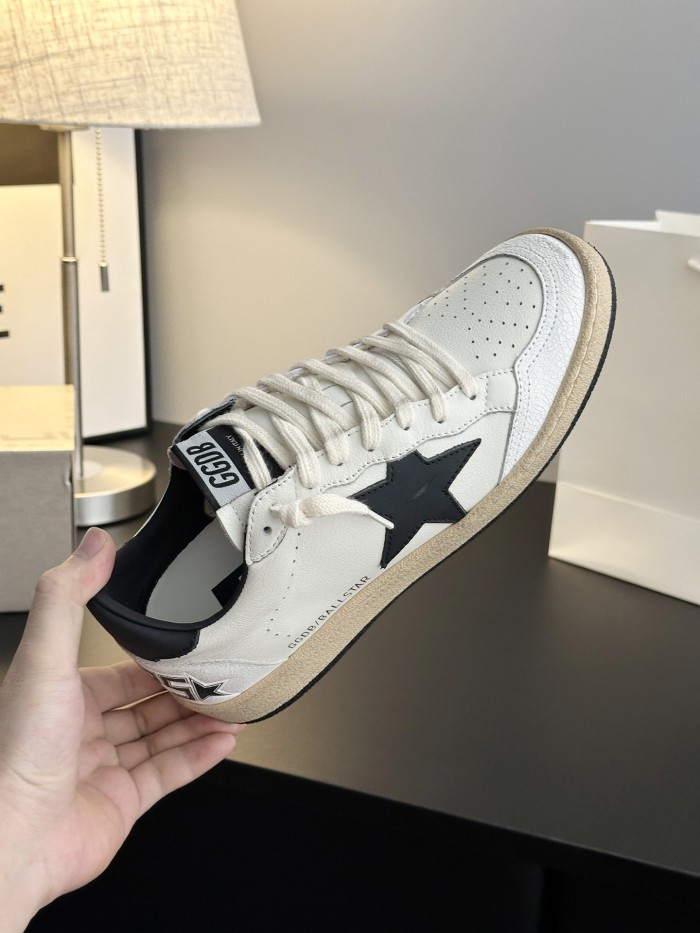 1:1 quality version Ball Star Leather Distressed Low-Top Shoes 28656162