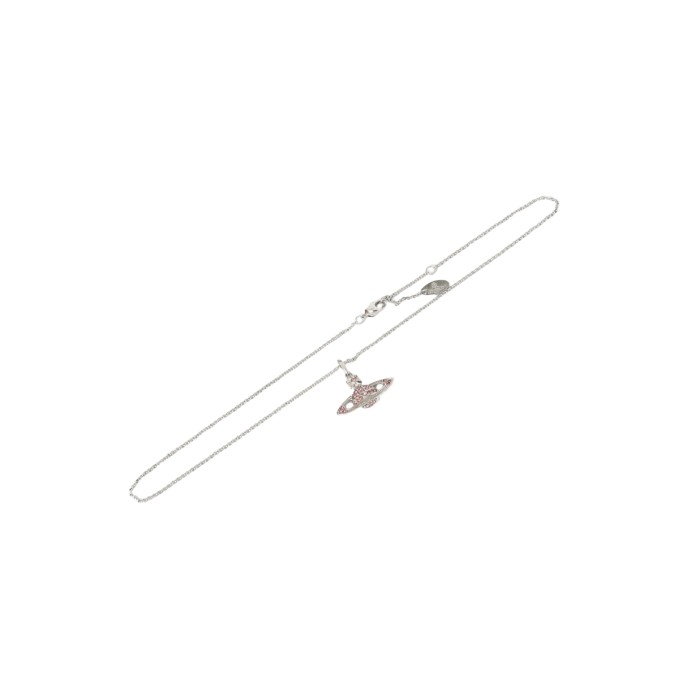 Pink Diamond Saturn Full Diamond Necklace 28659493