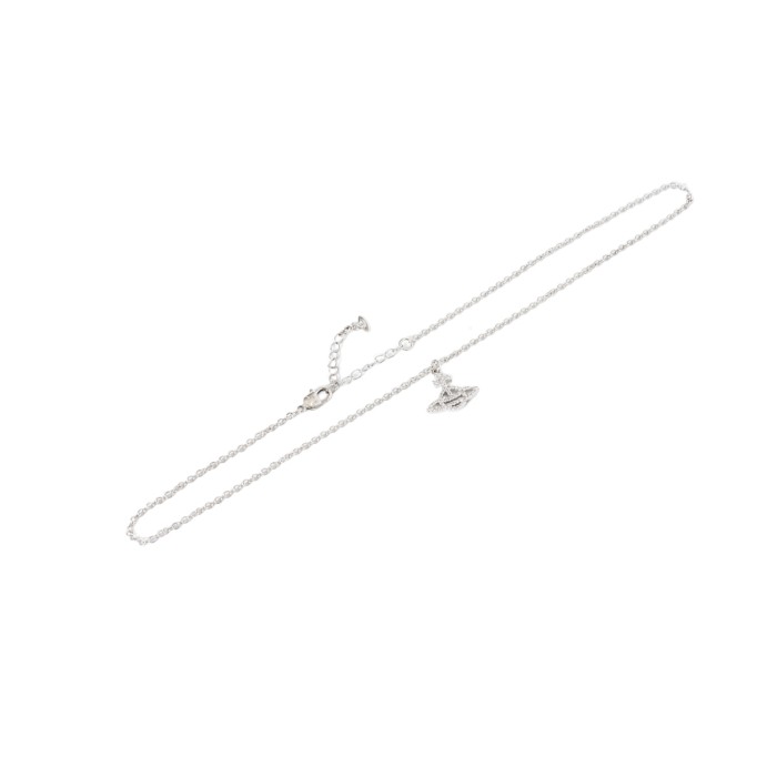 Hollow Line Saturn Full Diamond Necklace 28659492