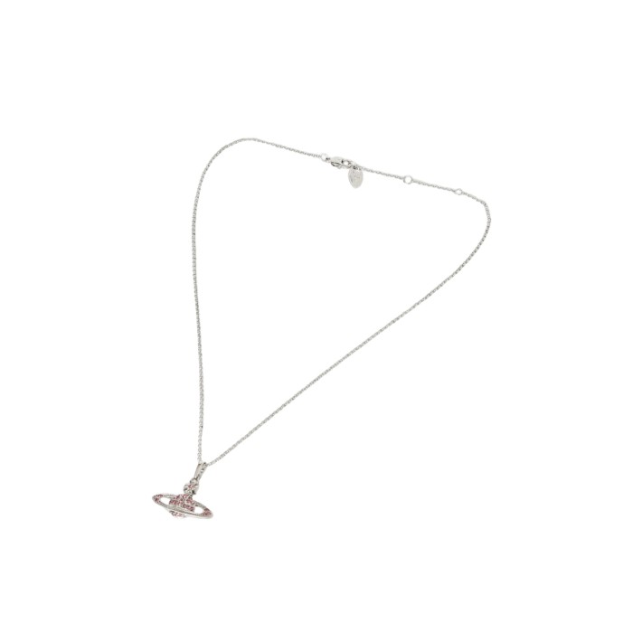 Pink Diamond Saturn Full Diamond Necklace 28659493