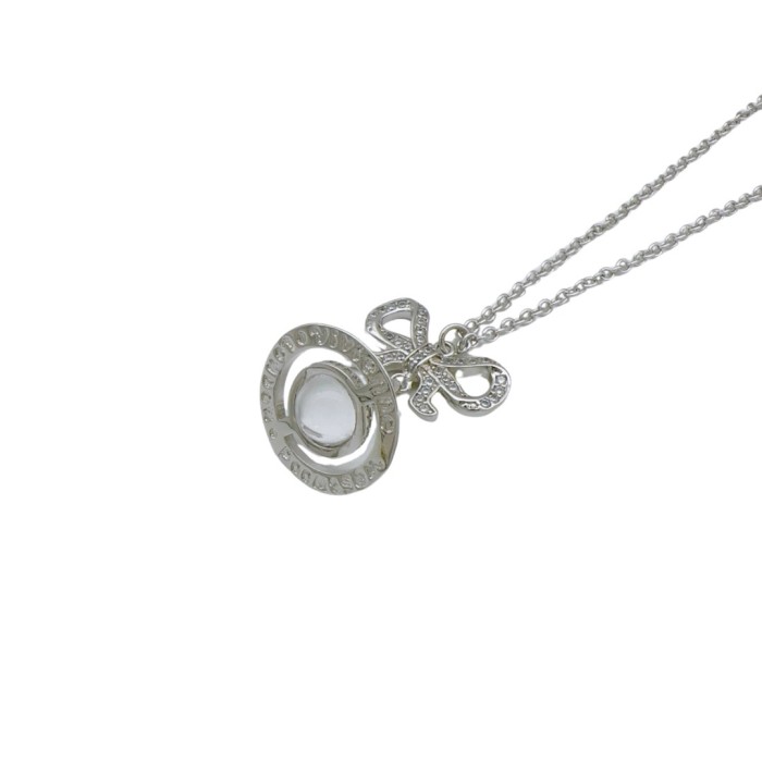 Bowknot Sheer Star Pendant Necklace 28659498