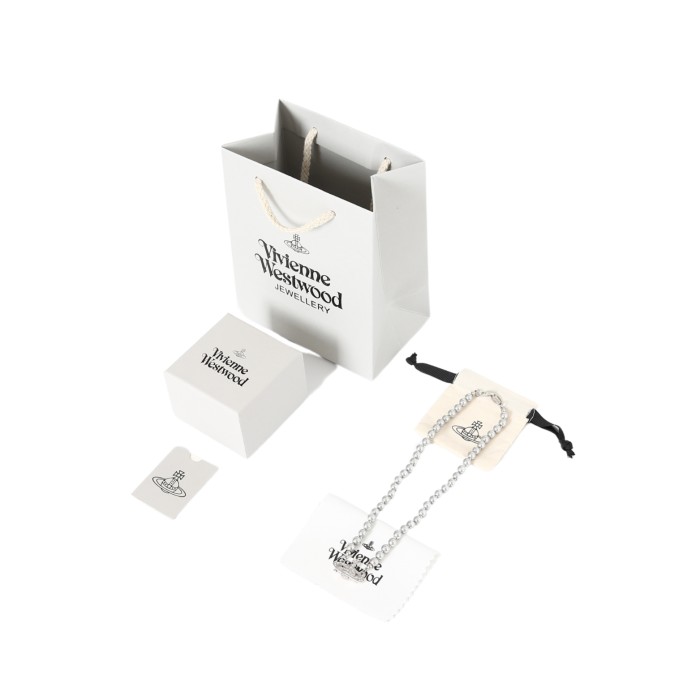 Grey Pearl Saturn Necklace 28659501