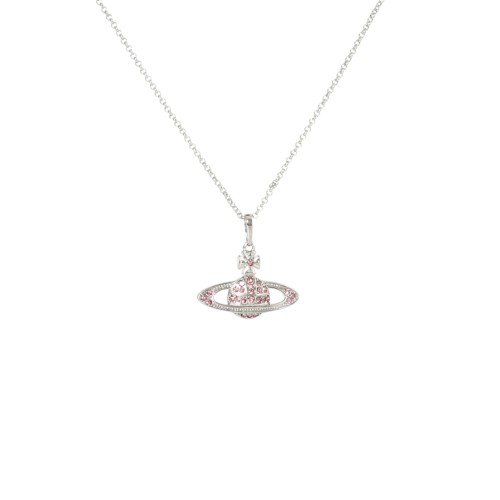 Pink Diamond Saturn Full Diamond Necklace 28659493