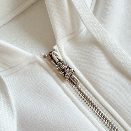 1:1 quality version Classic Scroll Print Zipper Hoodie 28661303