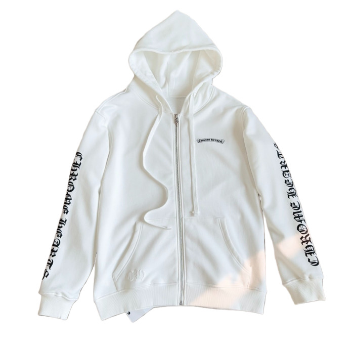1:1 quality version Classic Scroll Print Zipper Hoodie 28661303
