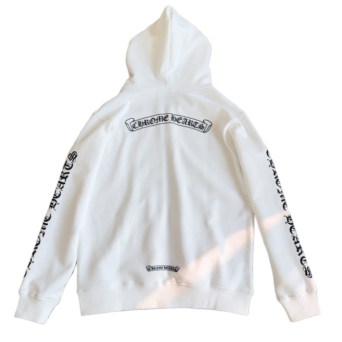 1:1 quality version Classic Scroll Print Zipper Hoodie 28661303