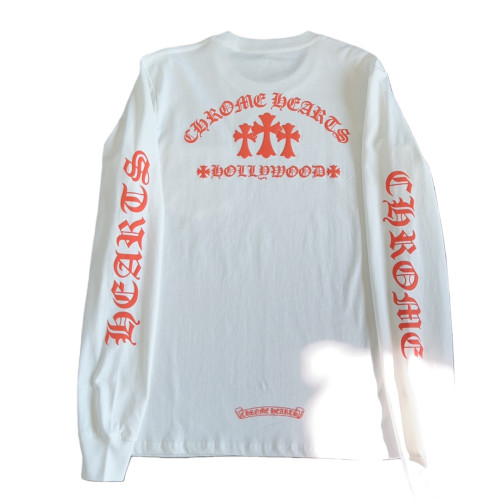 1:1 quality version Orange Logo Print Long Sleeve T-Shirt 2 colors 28673866