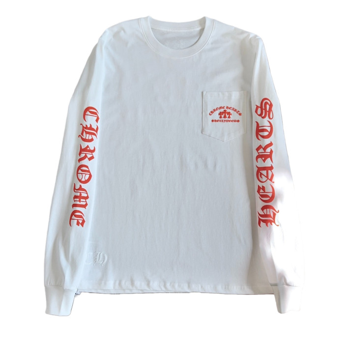 1:1 quality version Orange Logo Print Long Sleeve T-Shirt 2 colors 28673866