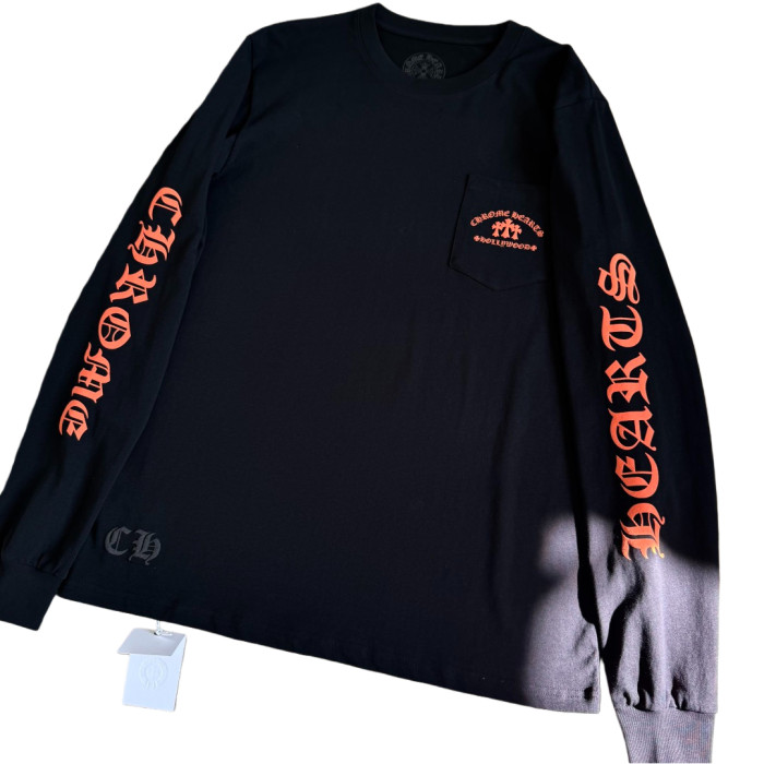 1:1 quality version Orange Logo Print Long Sleeve T-Shirt 2 colors 28673866