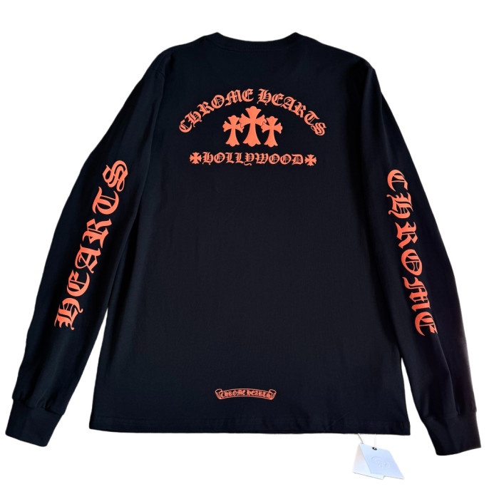 1:1 quality version Orange Logo Print Long Sleeve T-Shirt 2 colors 28673866