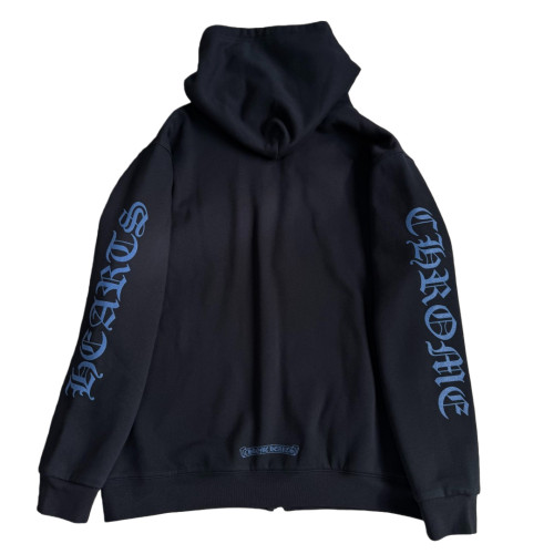 1:1 quality version Blue Sanskrit Print Zipper Hoodie 2 colors 28675448