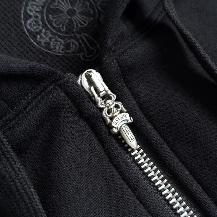 1:1 quality version Blue Sanskrit Print Zipper Hoodie 2 colors 28675448