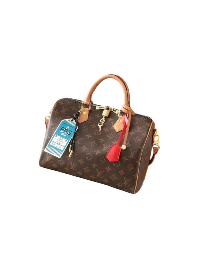 Leather Trimmed Crossbody Travel Tote Bag 28677519