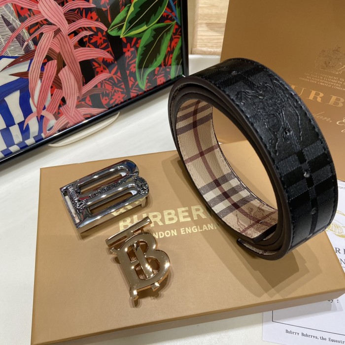 Men's Double-headed Double-buckle Double-sided Genuine Leather Belt【Width 3.5cm】 28678834