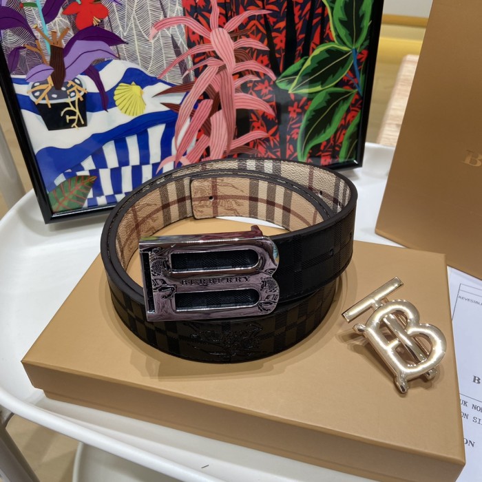 Men's Double-headed Double-buckle Double-sided Genuine Leather Belt【Width 3.5cm】 28678834