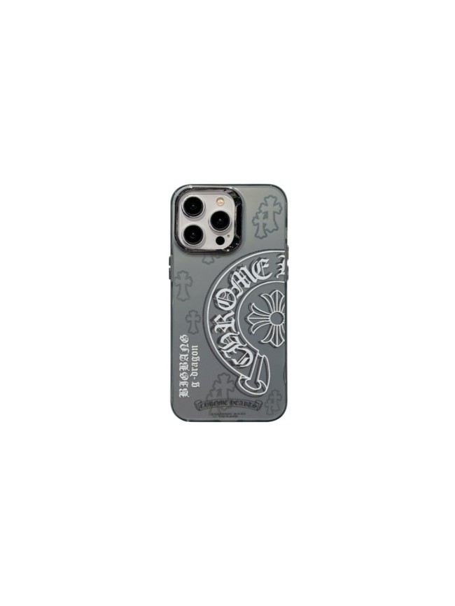 Cross Flower Horsehoe Print Mirror Colored Silver Phone Case 9 colors 28678805