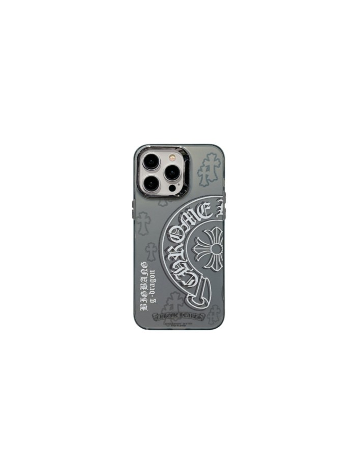 Cross Flower Horsehoe Print Mirror Colored Silver Phone Case 9 colors 28678805