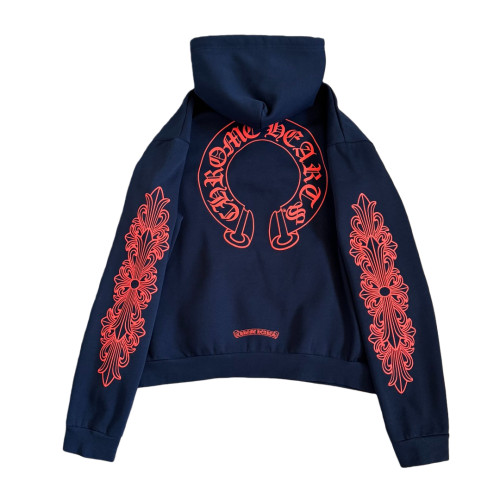 1:1 quality version Red Horseshoe Flower Arm Print Fleece Hoodie 28679121