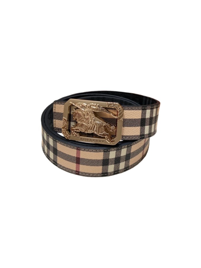 Golden Horse Buckle Embossed Belt【Width 3.5cm】 28680597