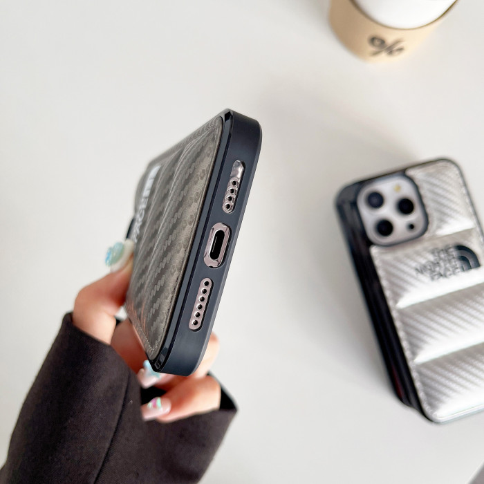 Carbon Fiber Down Jacket Phone Case 4 colors 28683475