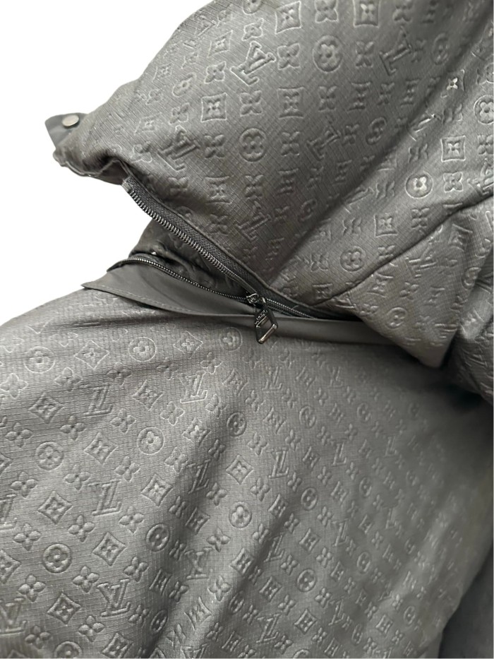 1:1 quality version Detachable Hooded Jacquard Down Jacket 2 colors 28685223