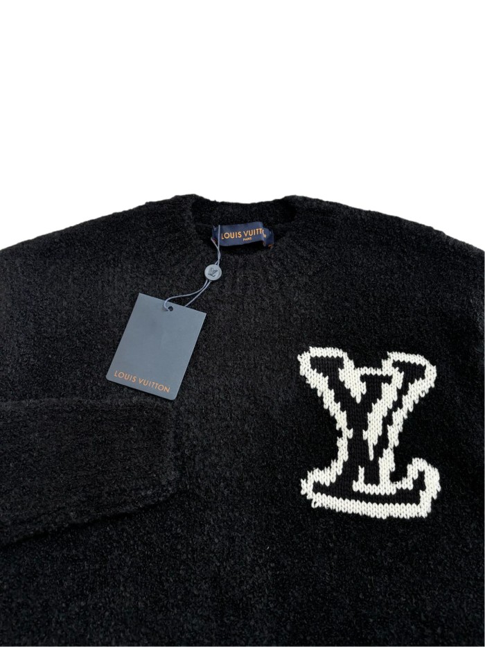 1:1 quality version Mirror Logo Embroidery Sweater 3 colors 286852079